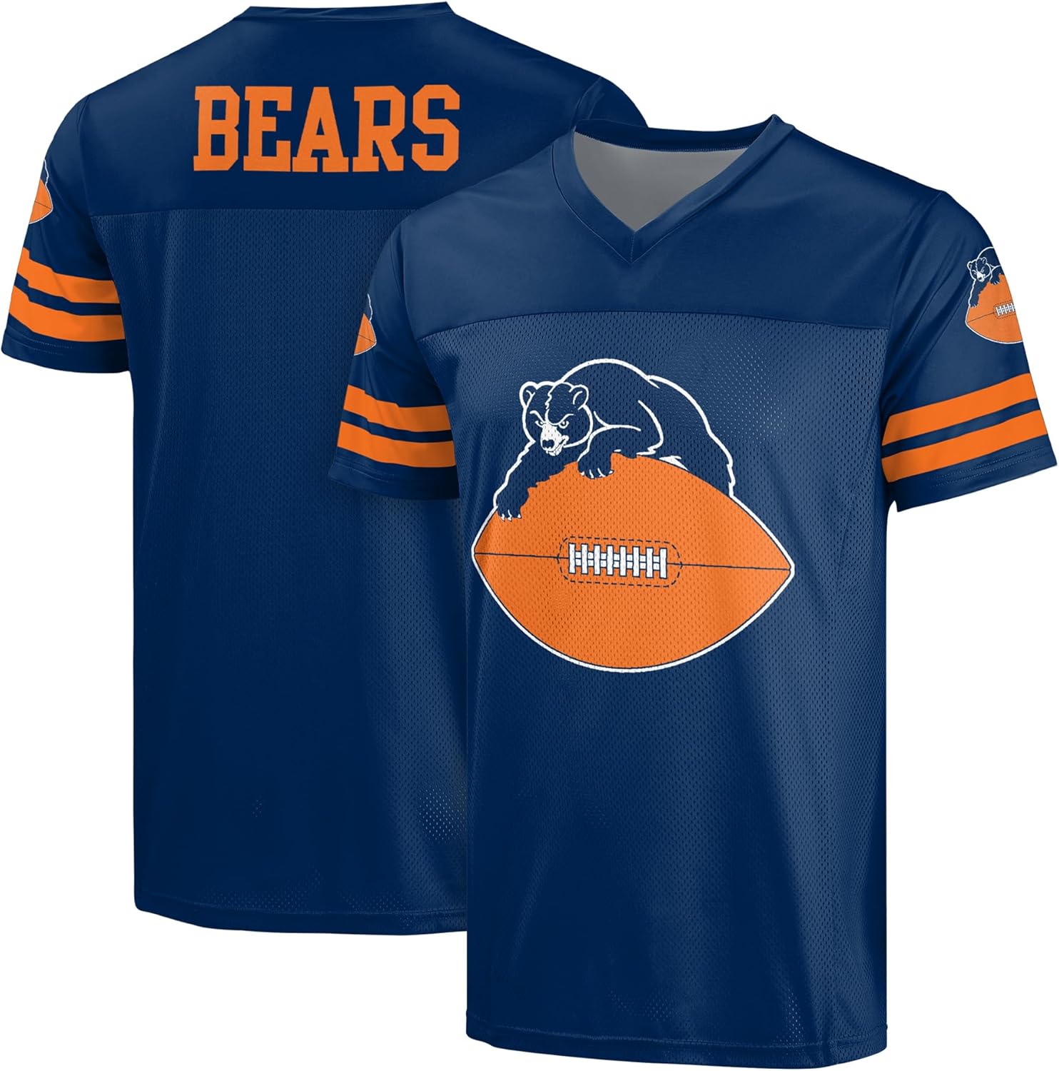 FOCO NFL Men's Officially Licensed Throwback Retro V-Neck Top