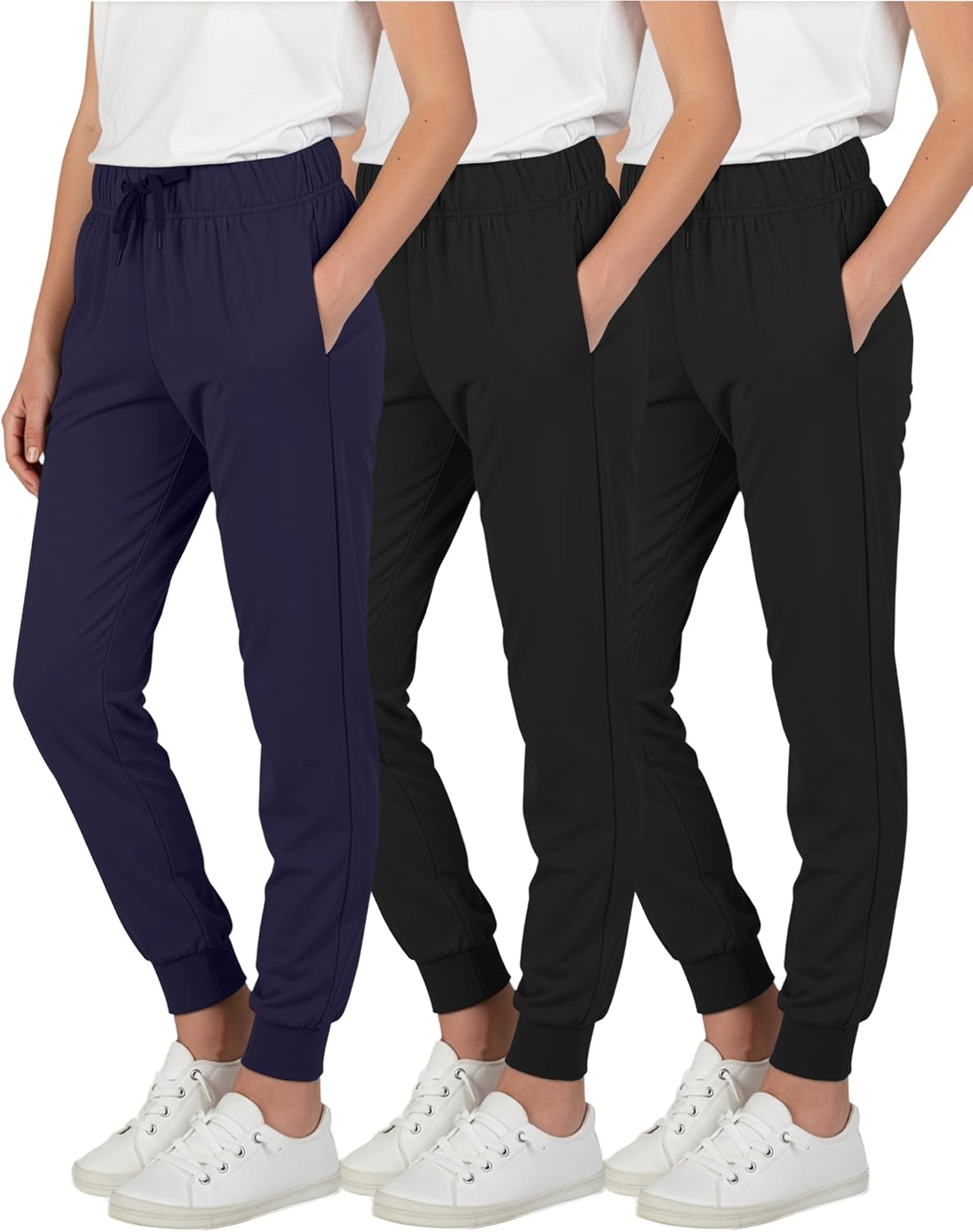 Real Essentials Girls' Lounge Joggers: Soft Athletic Sweatpants