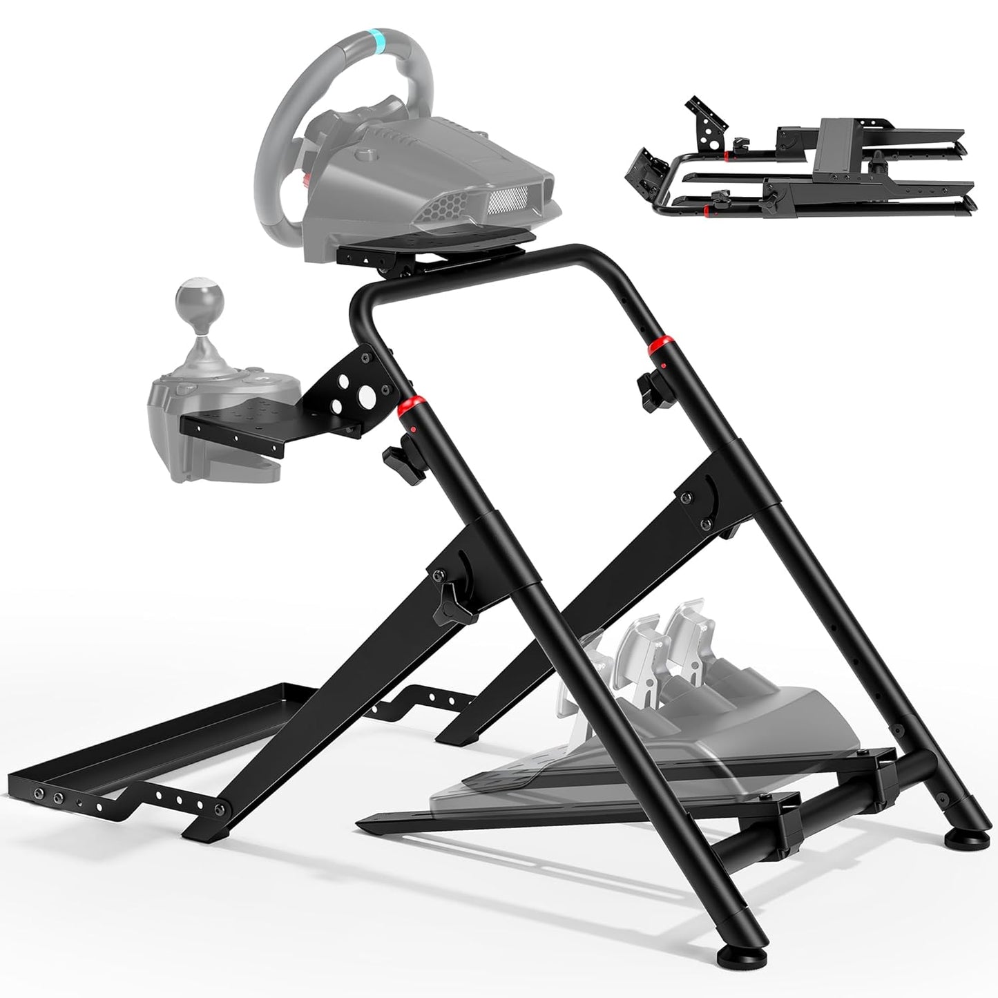 ARES WING Foldable Sim Racing Wheel Stand for Ultimate Comfort