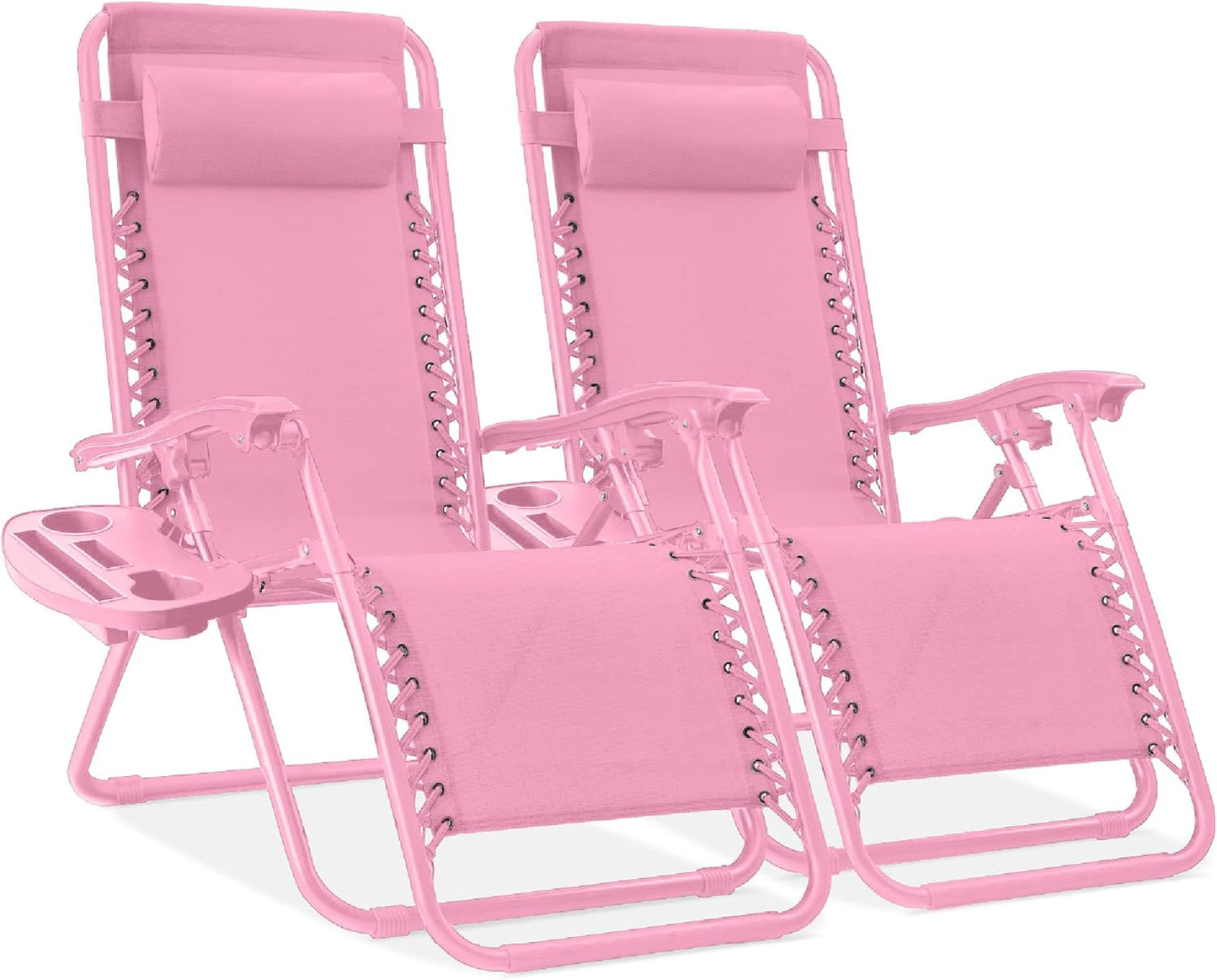 Adjustable Steel Mesh Zero Gravity Lounge Chair Recliners Set
