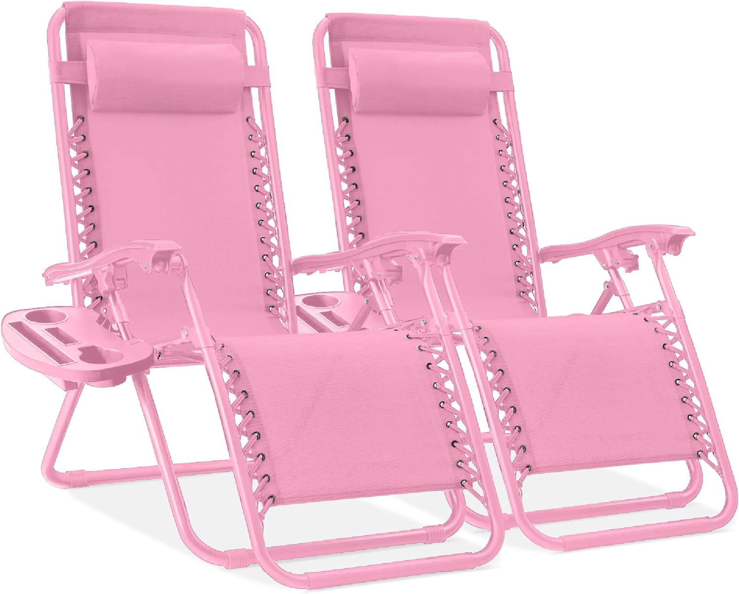 Adjustable Steel Mesh Zero Gravity Lounge Chair Recliners Set
