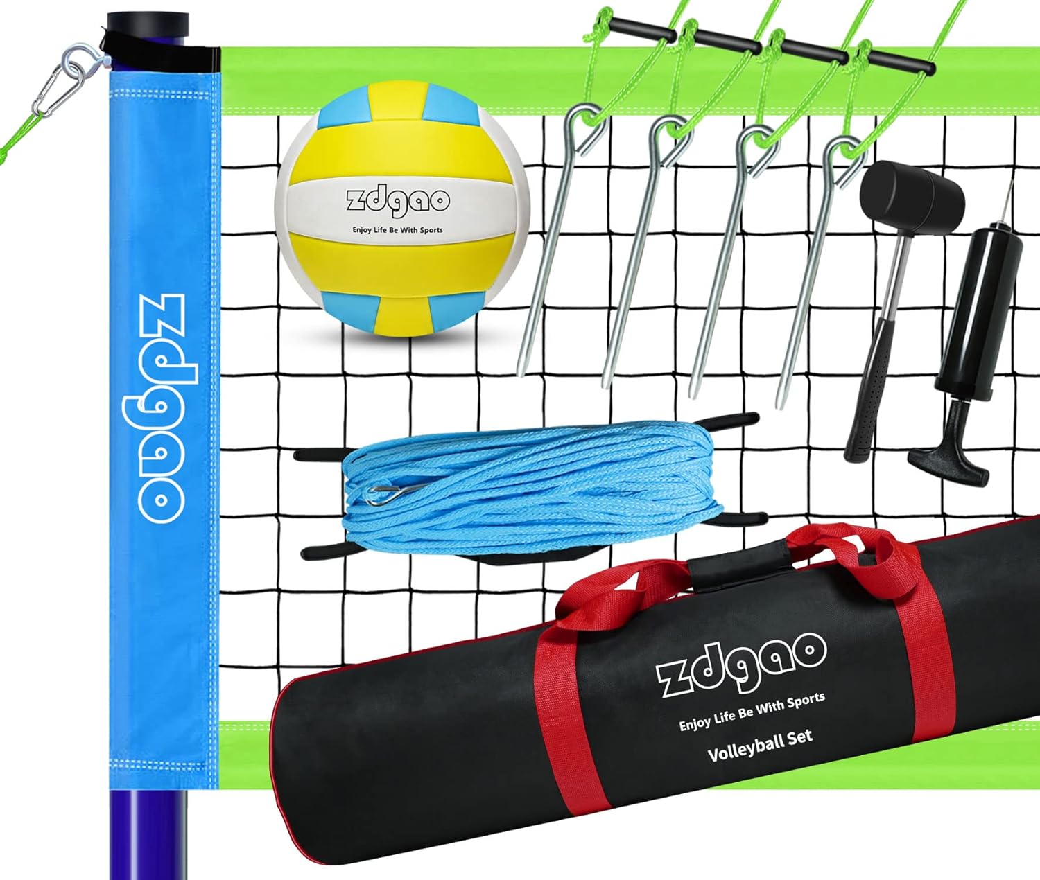 Outdoor Portable Volleyball Net System for Backyard Fun