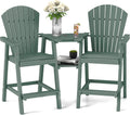 Tall Adirondack Chair Set of 2 - Bar Height HDPE Patio Chairs