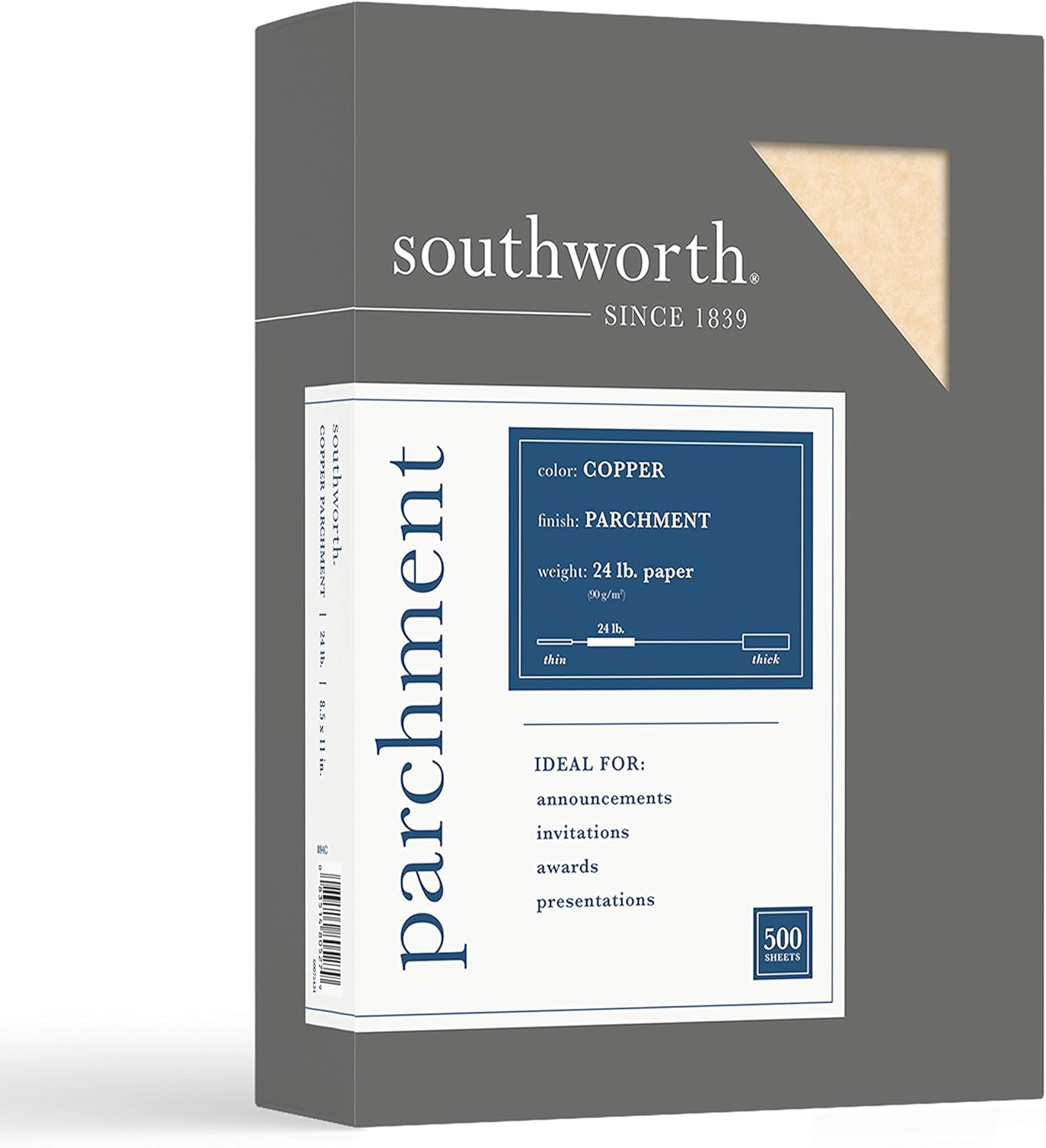 Southworth Parchment Specialty Paper Copper 24 lb for Elegance