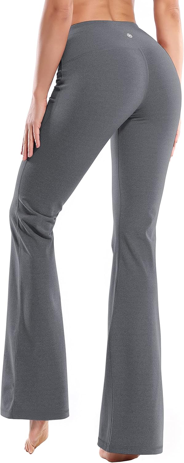 High Waist Bootcut Yoga Pants for Women by Bubblelime - Flared Fit