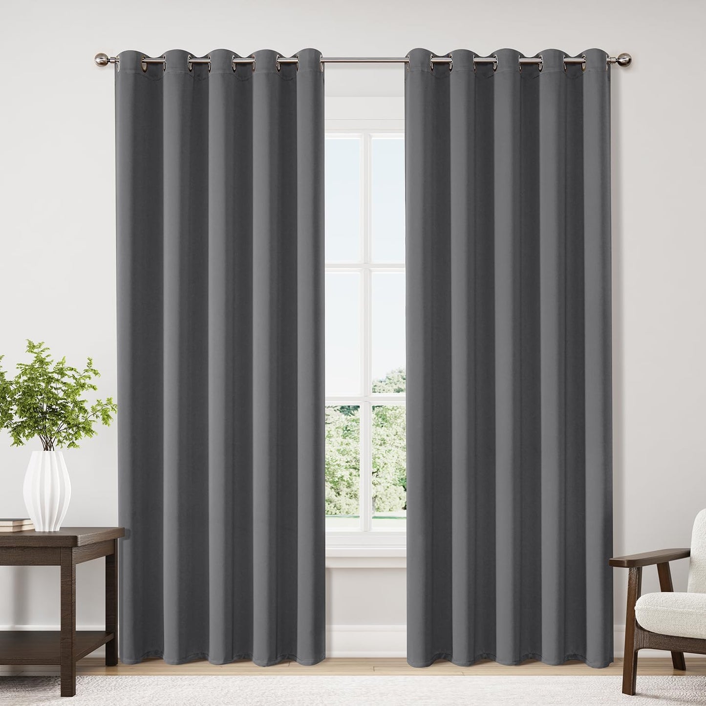ChrisDowa Blackout Curtains for Bedroom - 70in Wide Panels