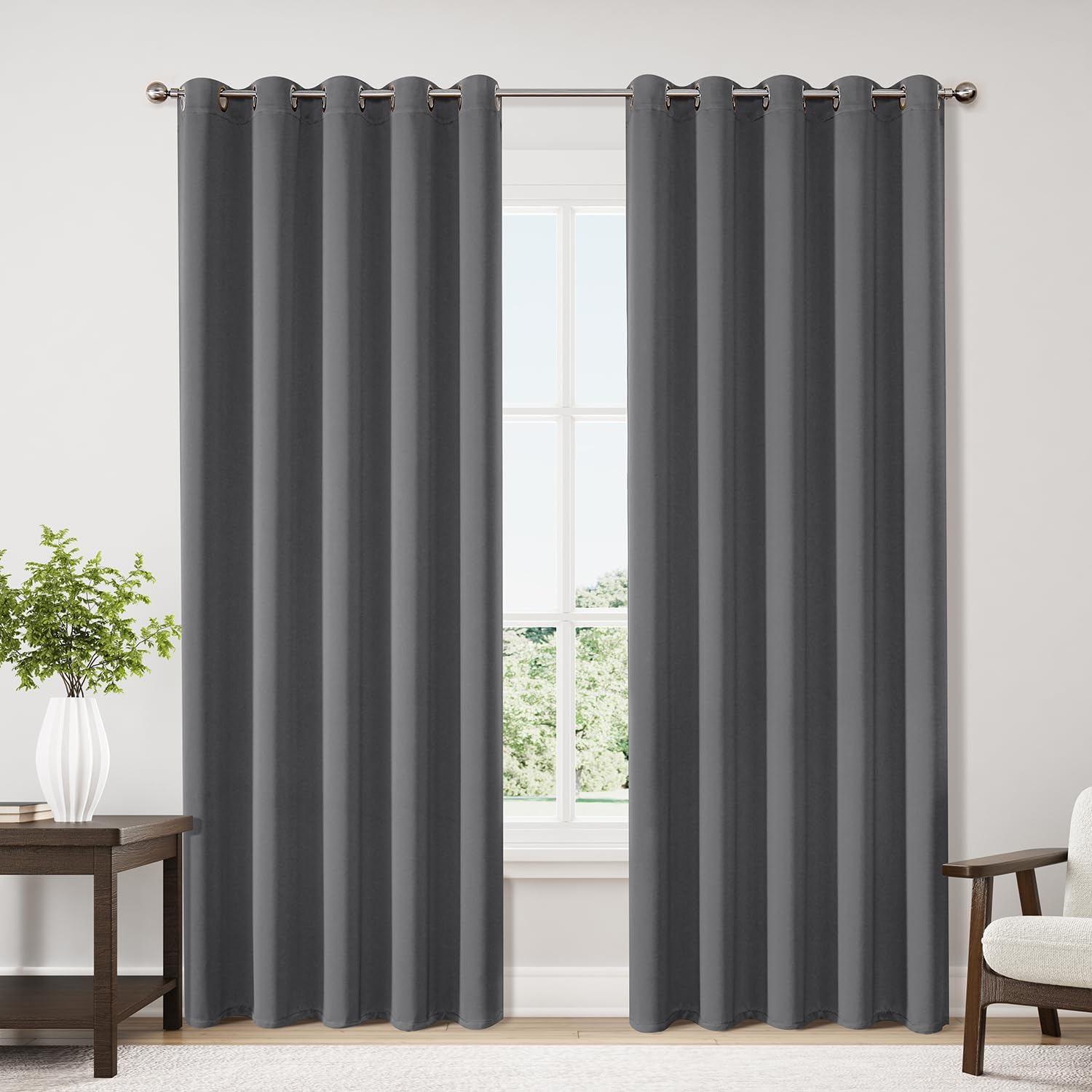 ChrisDowa Blackout Curtains for Bedroom - 70in Wide Panels