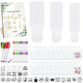 Panitay 100 Pcs Blank Bib Bodysuit Baby Shower Set - DIY Activity Kit