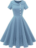 Women's 1950s Vintage Audrey Hepburn Cocktail Swing Dress - Classic