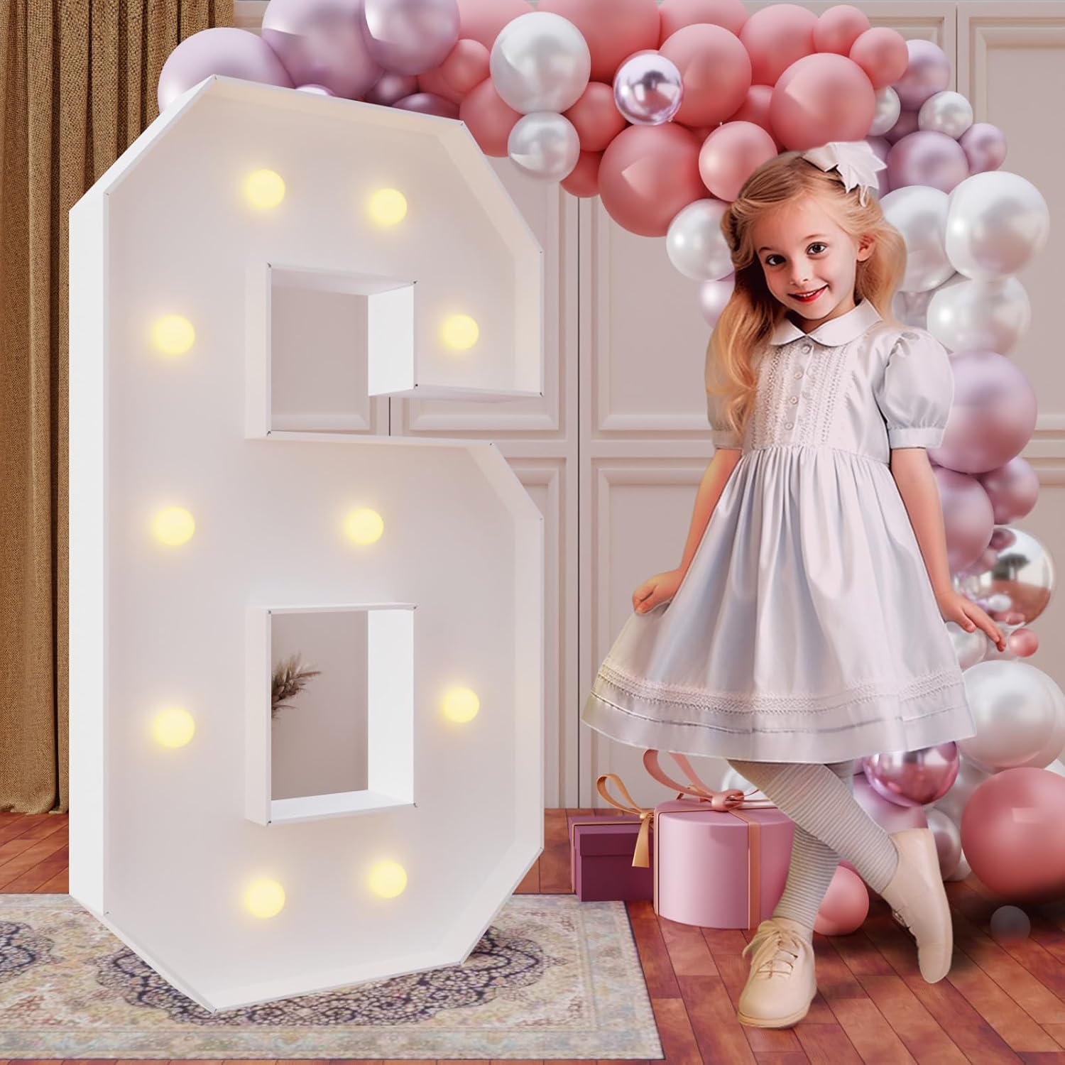 DIY Light Up Numbers for 6th and 16th Birthday Decorations