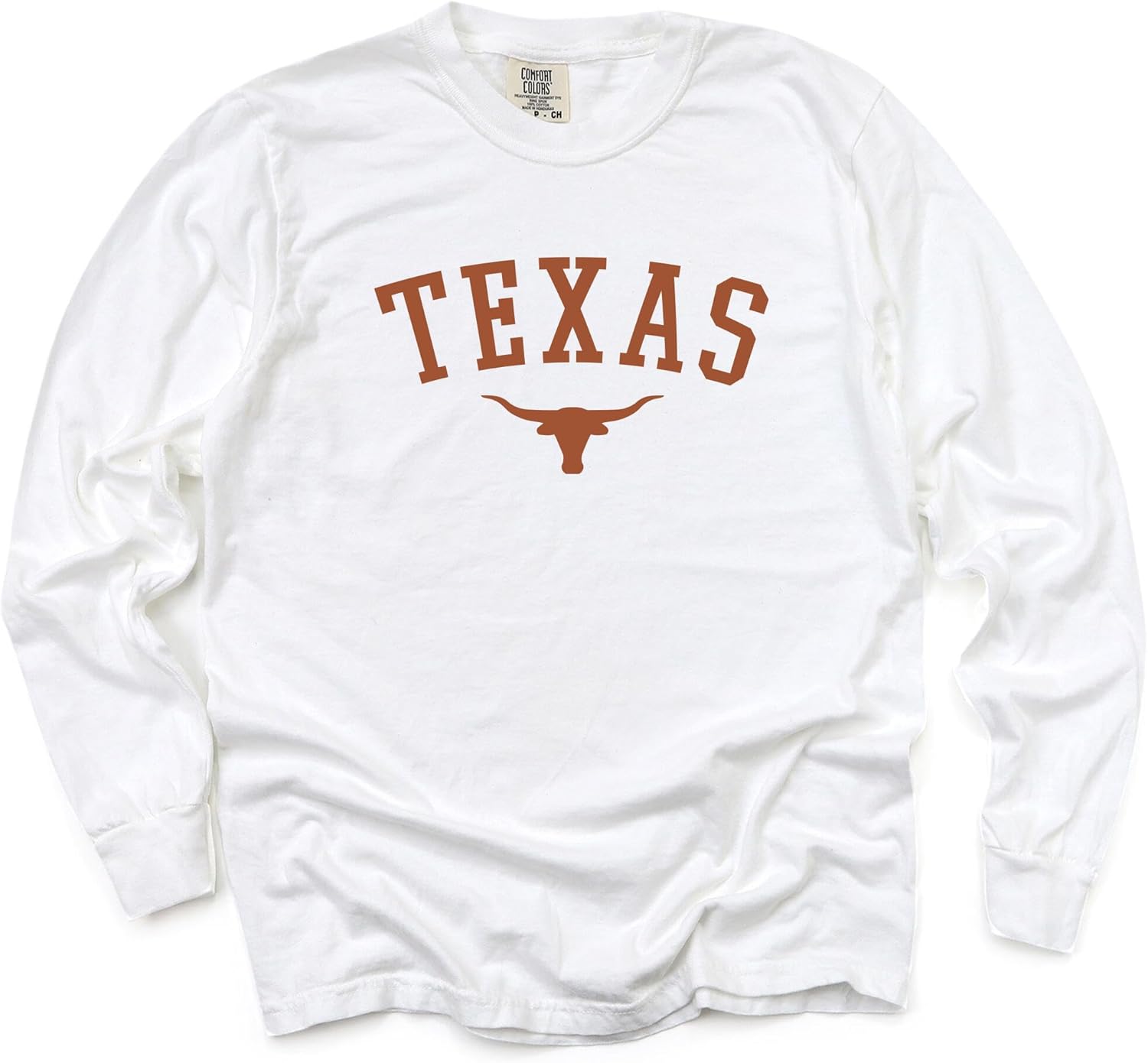 Texas State Pride Vintage Long Sleeve Tee - 100% Cotton