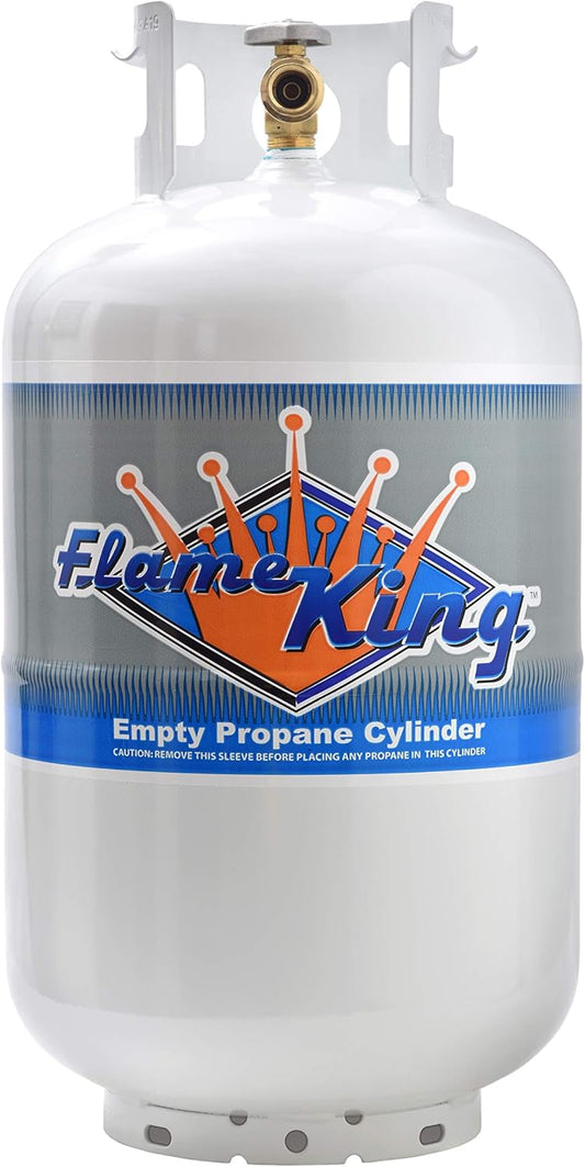 Flame King 30 Pound Steel Propane Tank Cylinder with OPD Valve