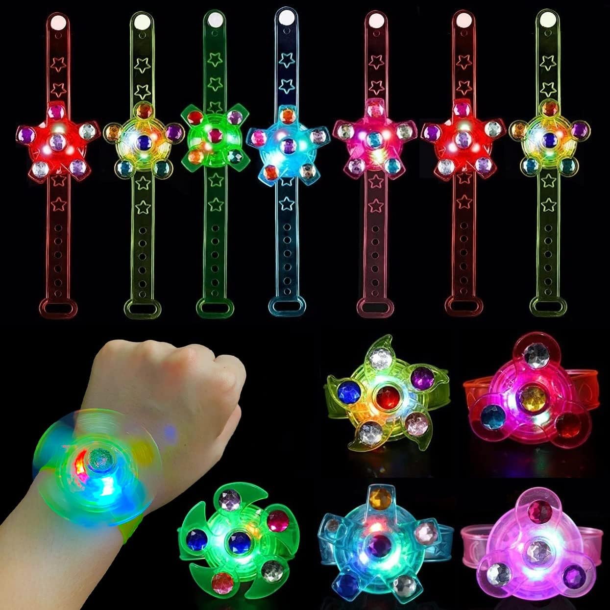 Glowing Fidget Spinner Bracelets: Ultimate Kids' Party Favors