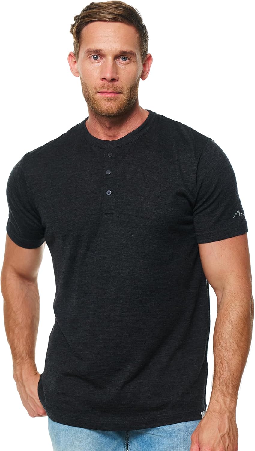 Merino Wool T-Shirt Mens - Lightweight Thermal Base Layer Tee
