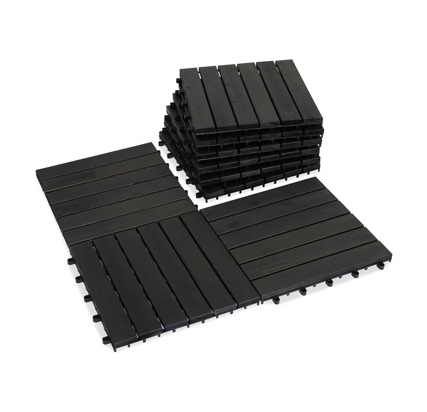 Acacia Wood Decking Tiles for Easy Interlocking Outdoor Flooring