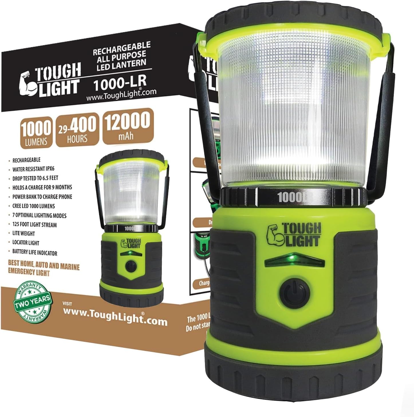 USB Rechargeable Camping Lantern with 1000 Lumens Brightness