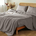 Shilucheng 100% French Linen Sheets - King Size Soft & Durable