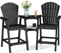 Tall Adirondack Chairs Set of 2 - Weather Resistant Balcony Seating