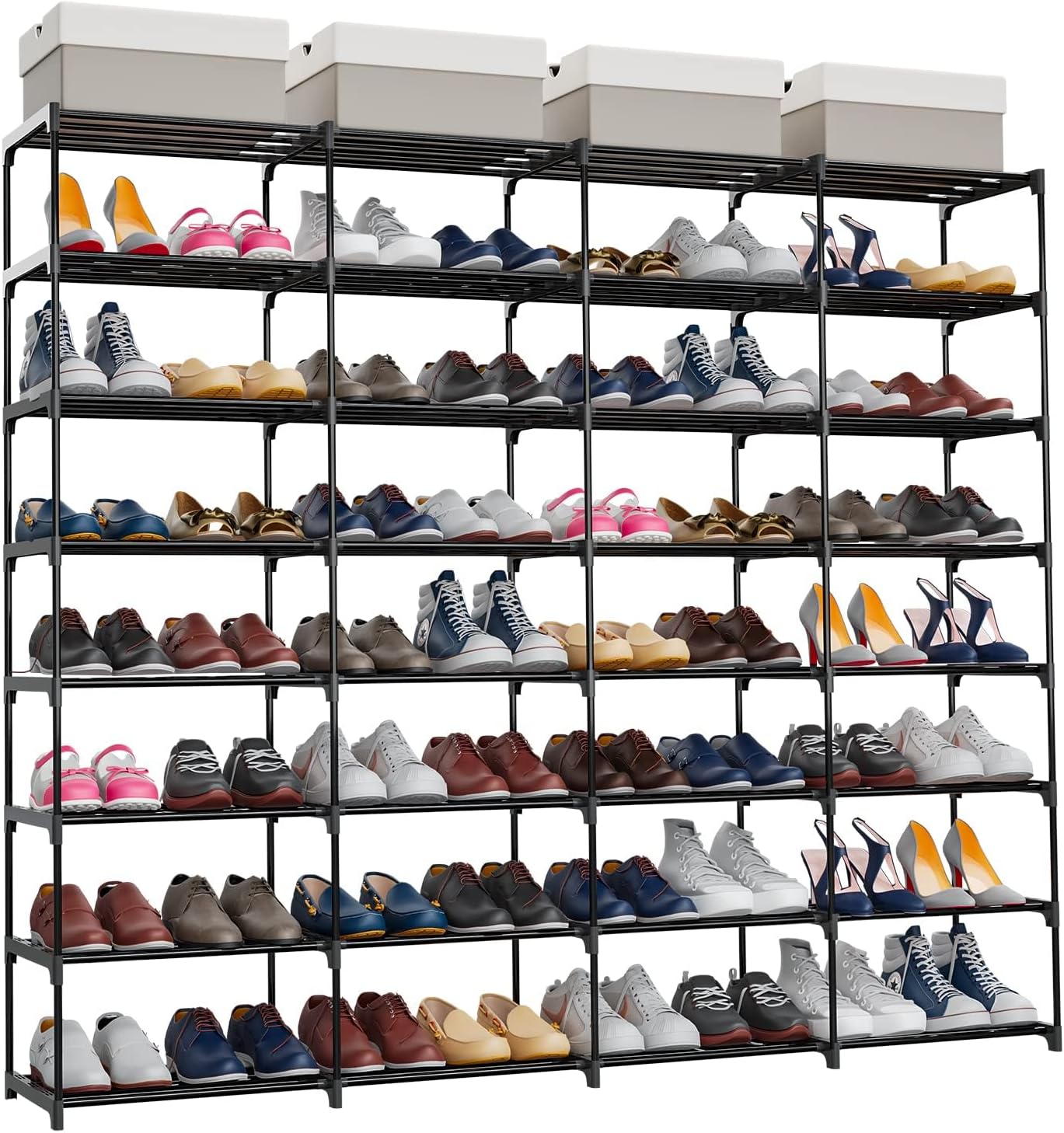 Large Capacity Shoe Rack for 64 Pairs - Space Saving Organizer