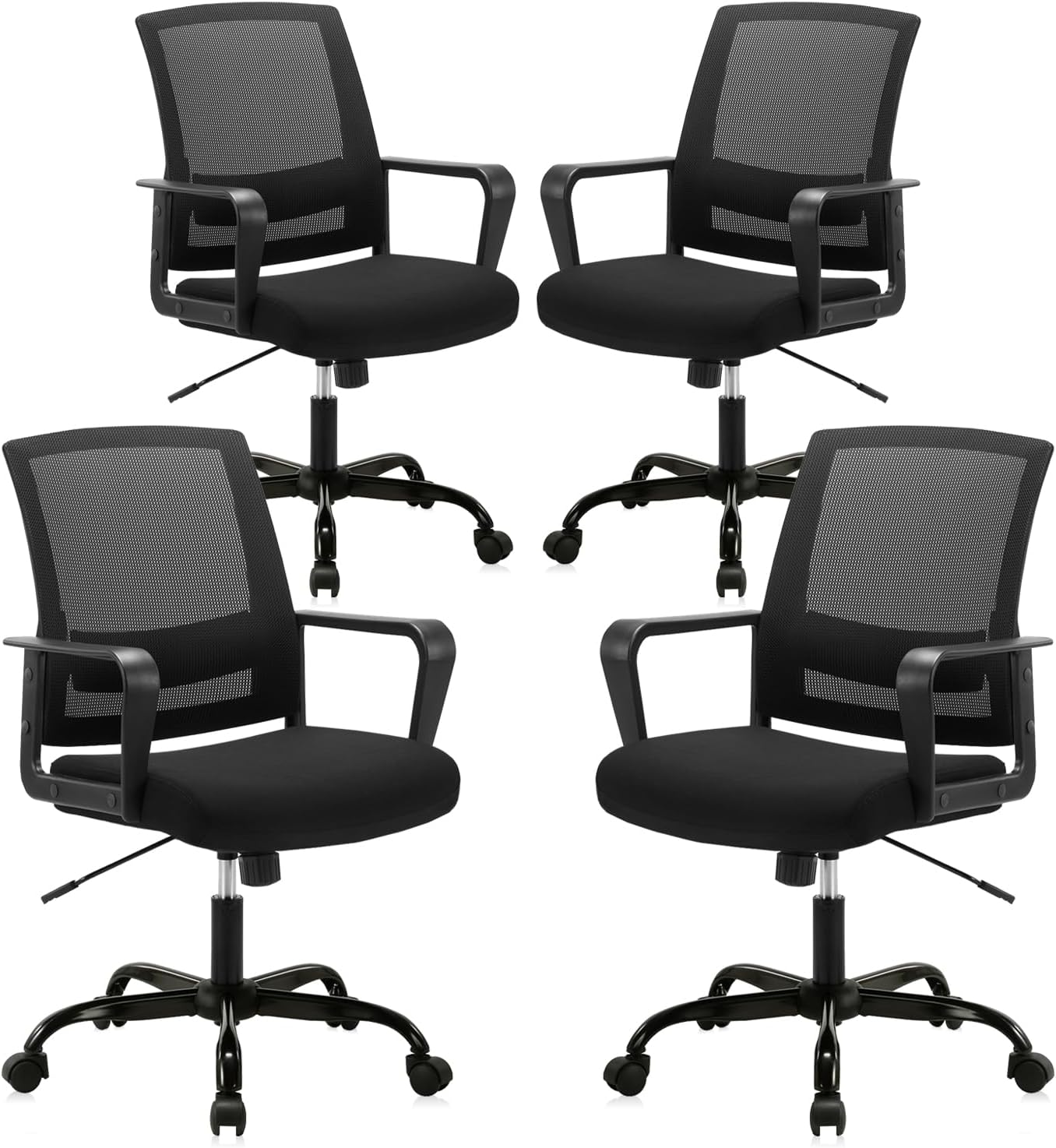 Executive Lumbar Support Desk Chair x4 Set
