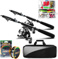 Fishing Pole and Reel Combo - 2PCS Telescopic Rods with Reels