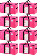 TAILI 8 Pack Pink Extra Large Moving Bags - Heavy Duty Storage