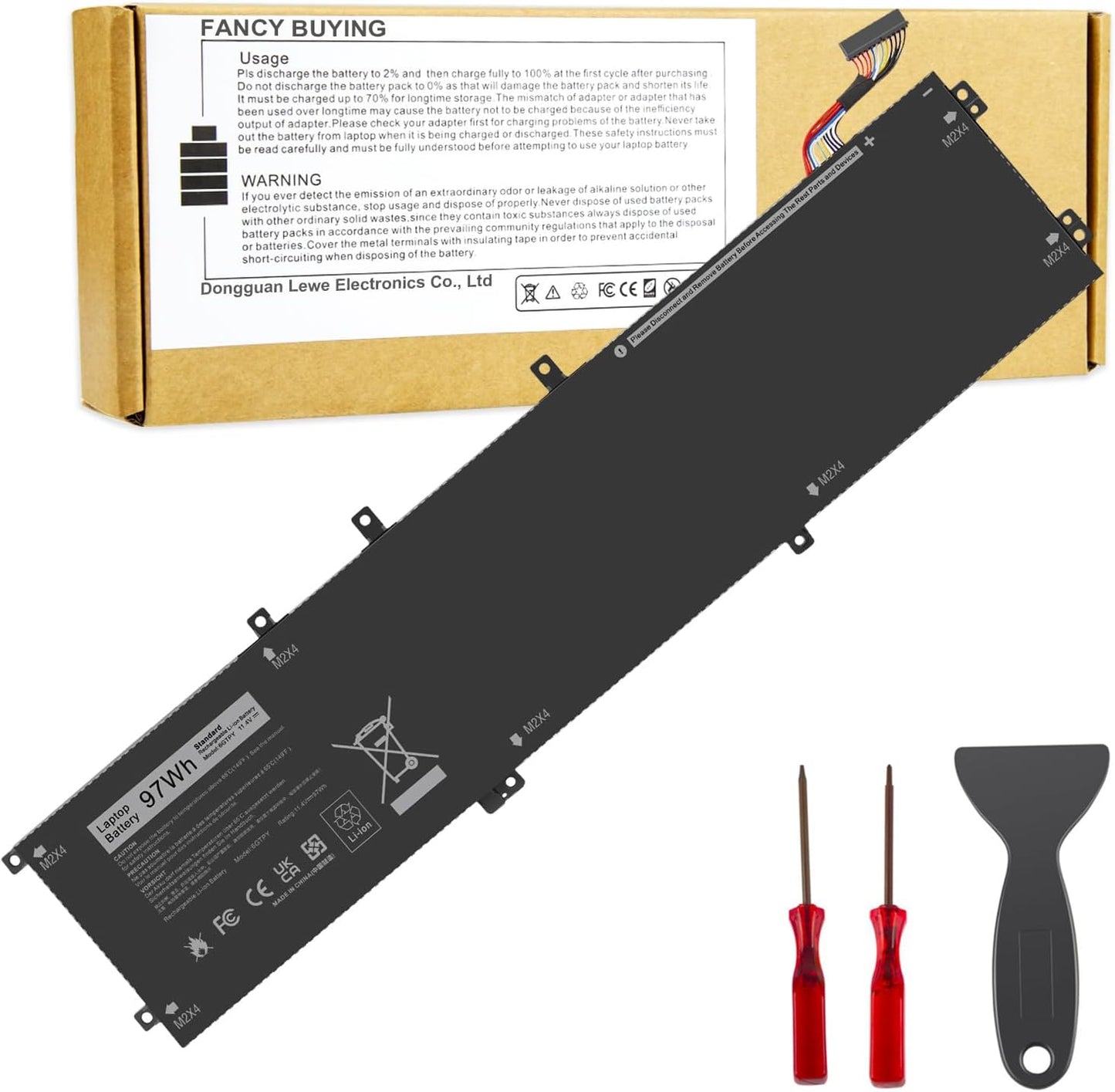 6GTPY Battery for Dell XPS 15 9560 9570 9550 Precision 5510