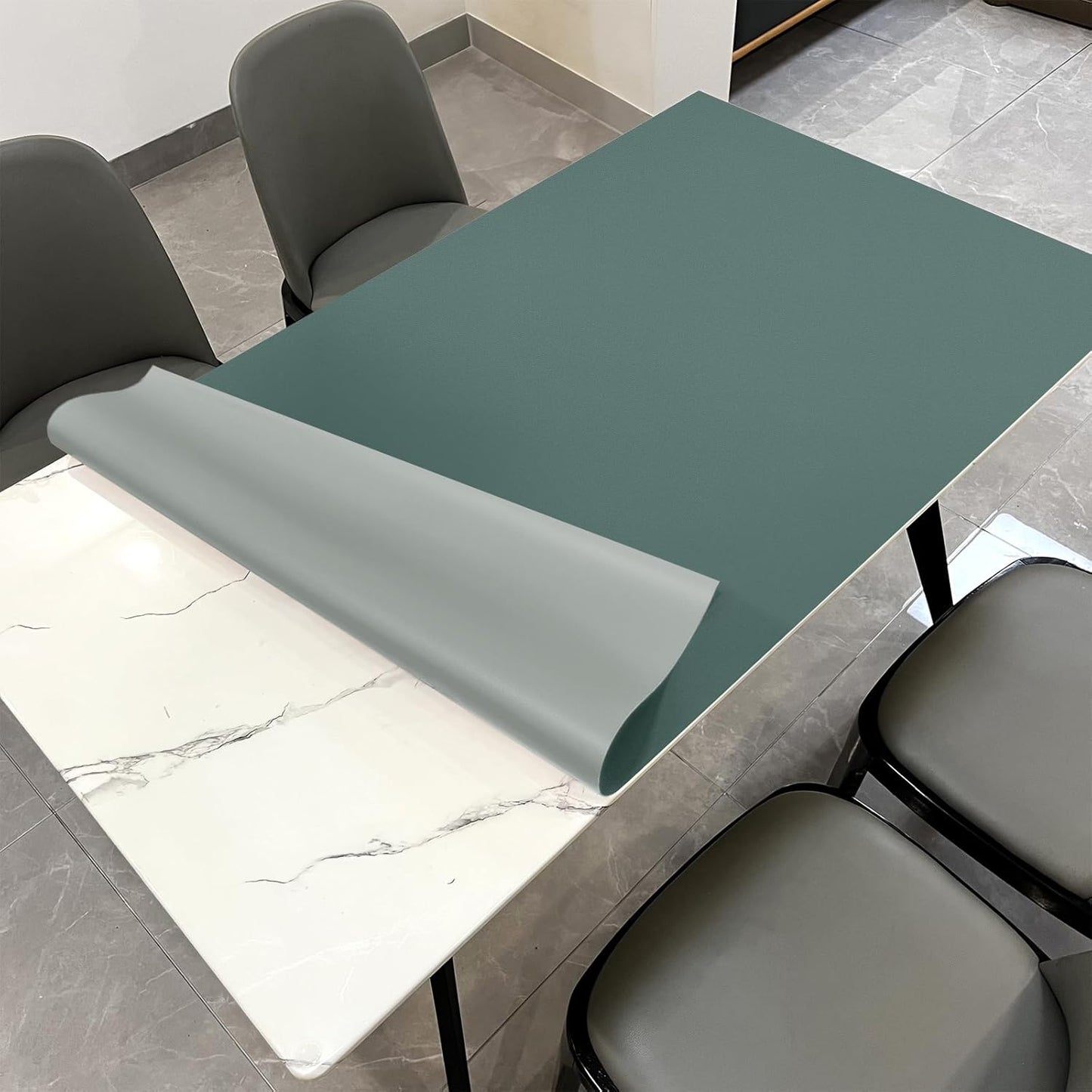 Leather Table Cover Protector for Dining Room, 36x60 Inch Size