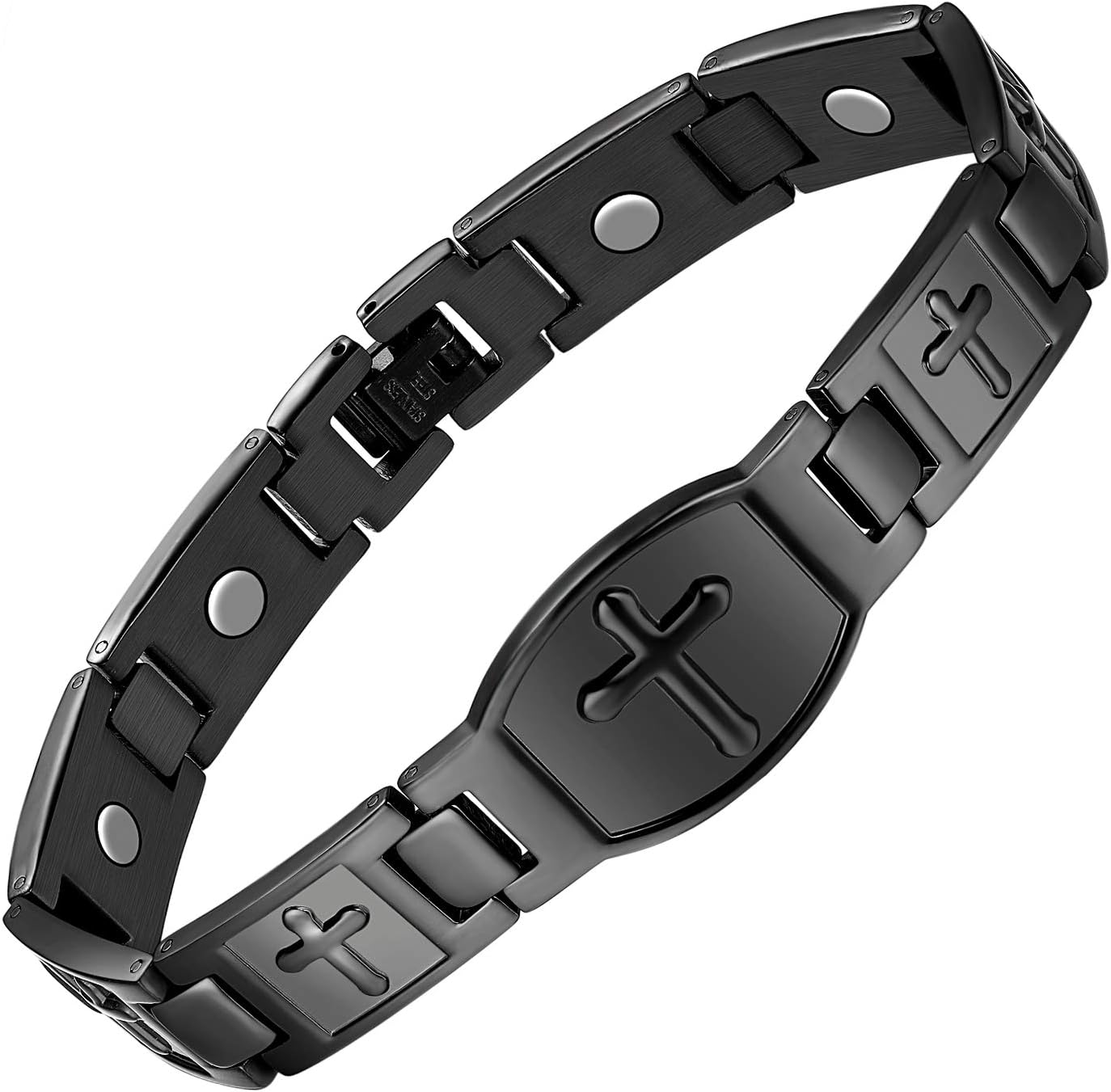Jecanori Men's Magnetic Titanium Bracelet - Adjustable Therapy
