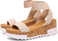 katliu Women's Wedge Platform Sandals - Comfortable Cork Platform