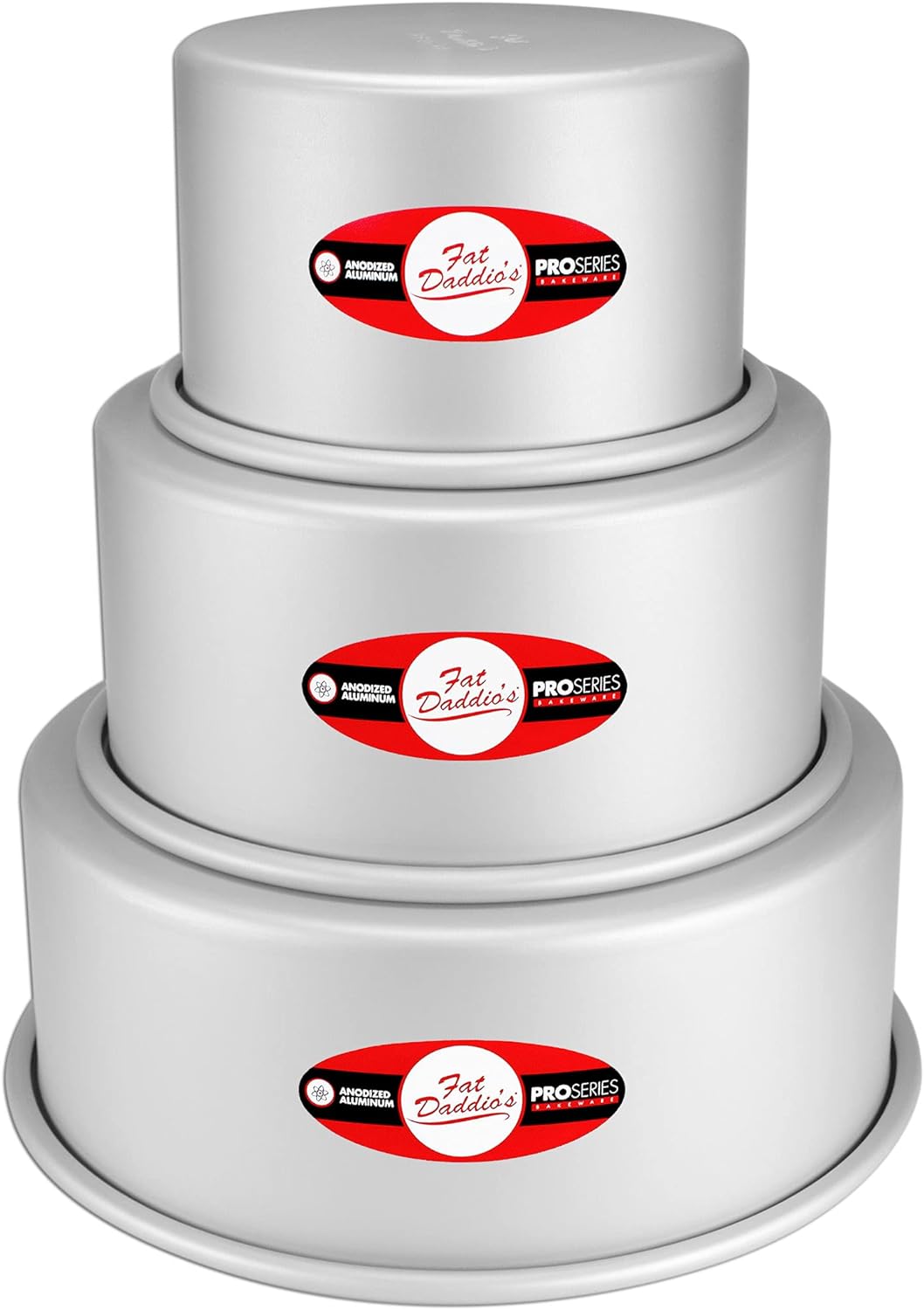 Fat Daddio's 3-Tiered Round Cake Pan Set for Perfect Baking