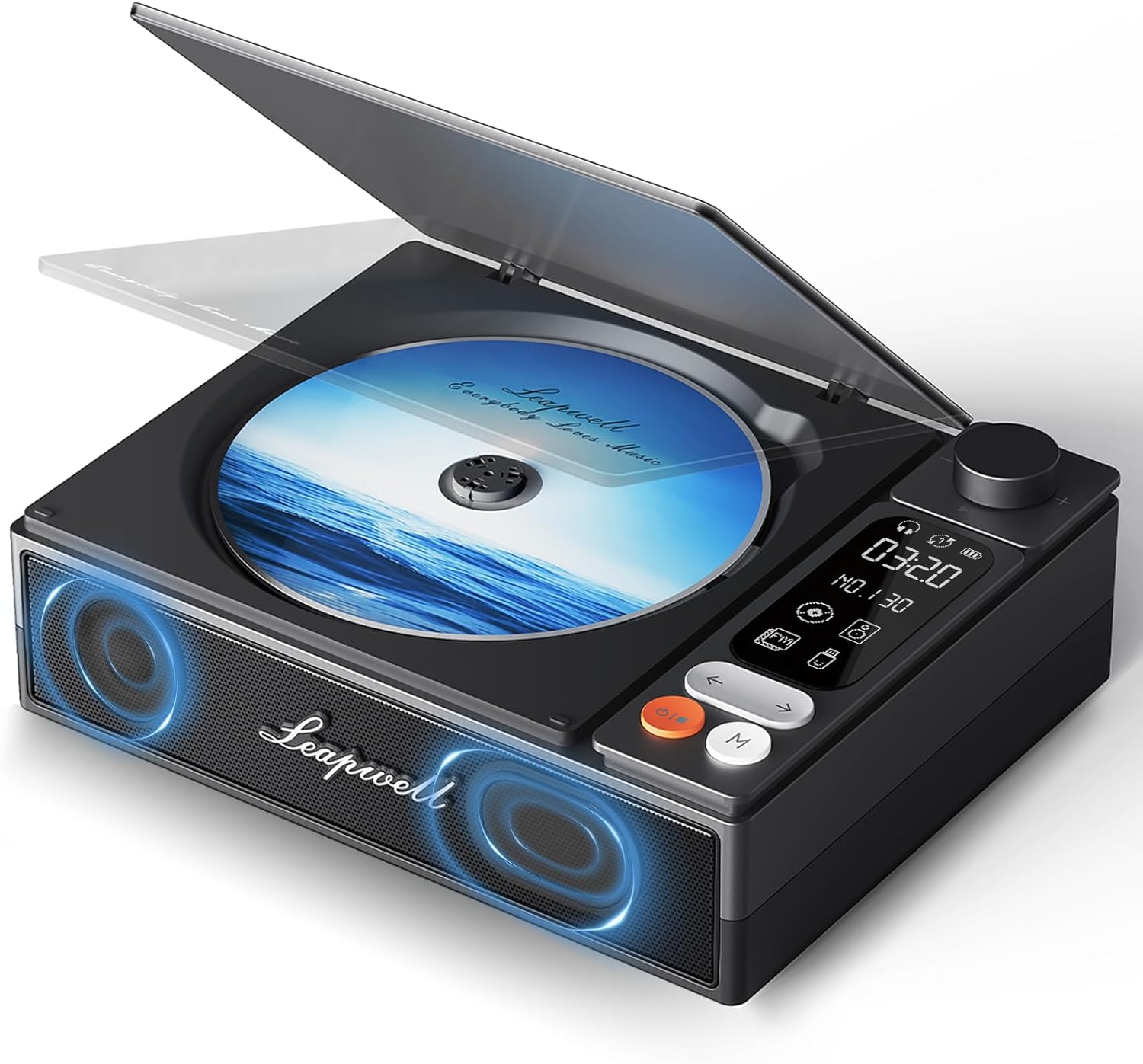 Portable Bluetooth CD Player with Speakers for Home Use