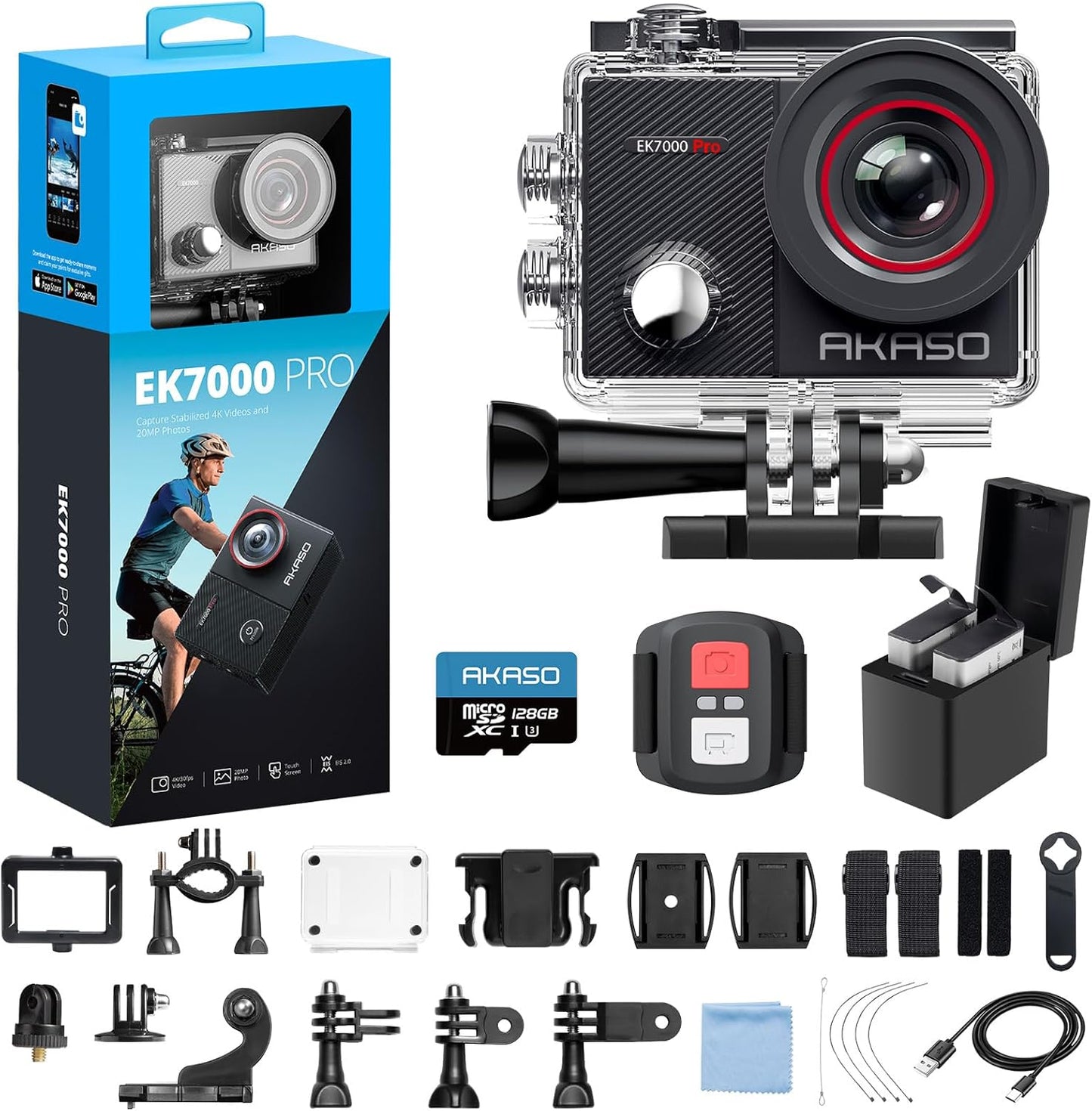 AKASO EK7000 Pro 4K Action Camera with Touch Screen and EIS