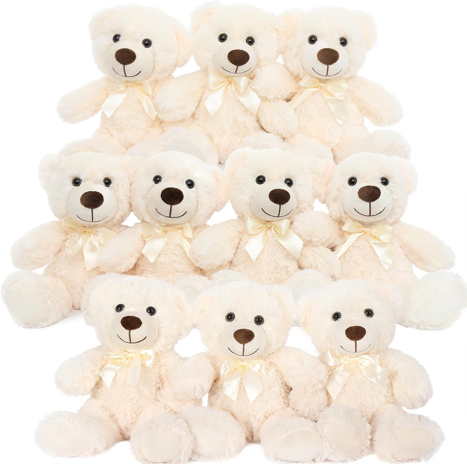 MorisMos 10Pcs Teddy Bears Bulk for Baby Shower Centerpieces