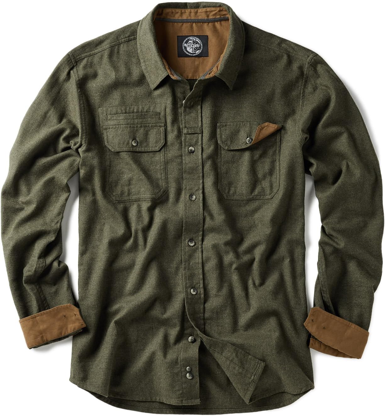 CQR Men's 100% Cotton Button Down Flannel Shirt for Comfort