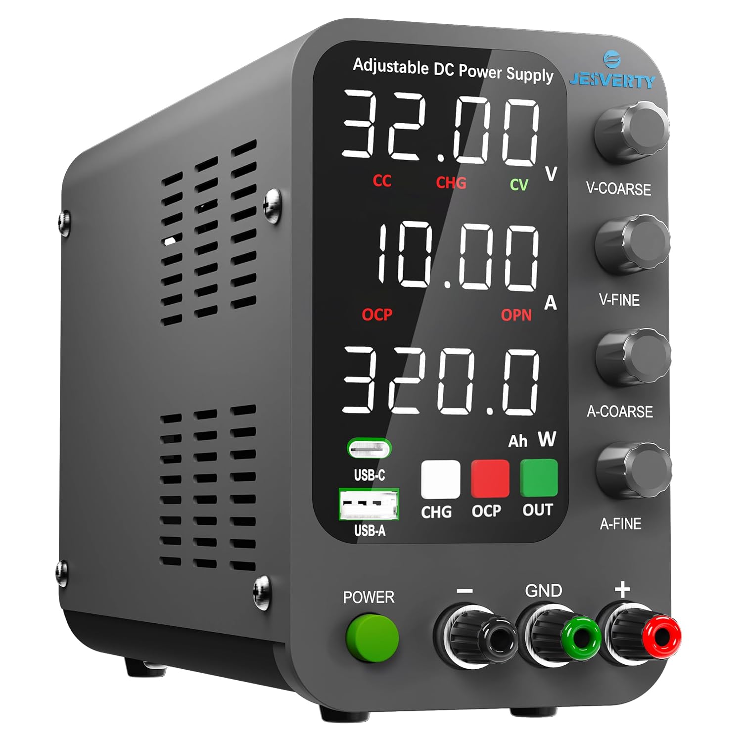 Jesverty Variable DC Power Supply - Intelligent Charging, Quick-Charge, Precision Control