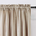 PRIMROSE Velvet Curtains 72 in Champagne Beige - Room Darkening Panels