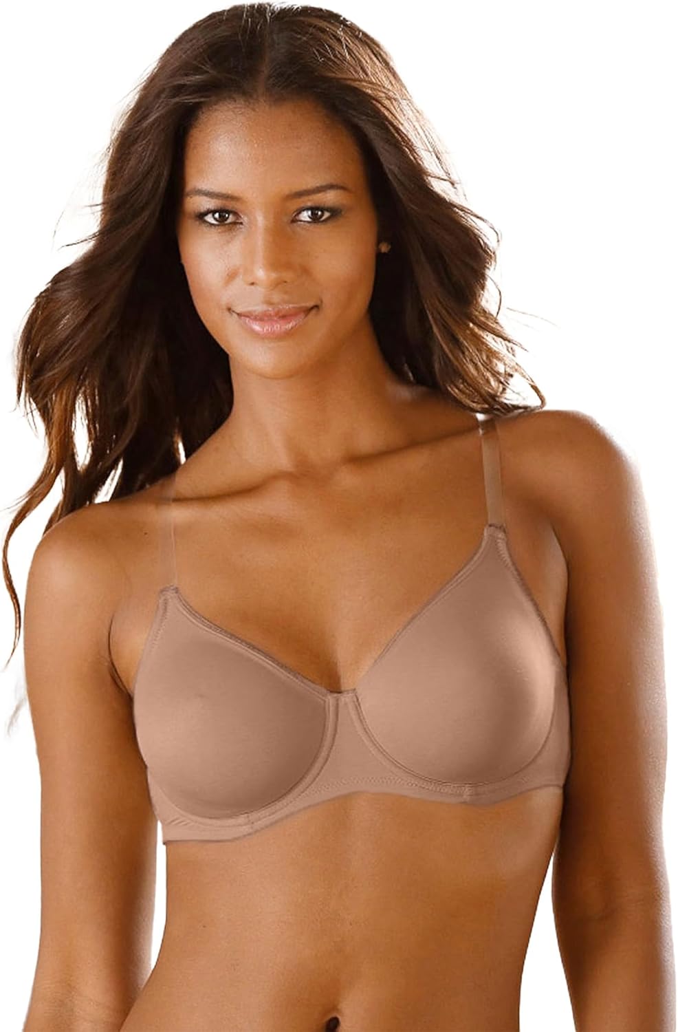 LASCANA Women's Clear Strap Underwire T-Shirt Bra for Comfort