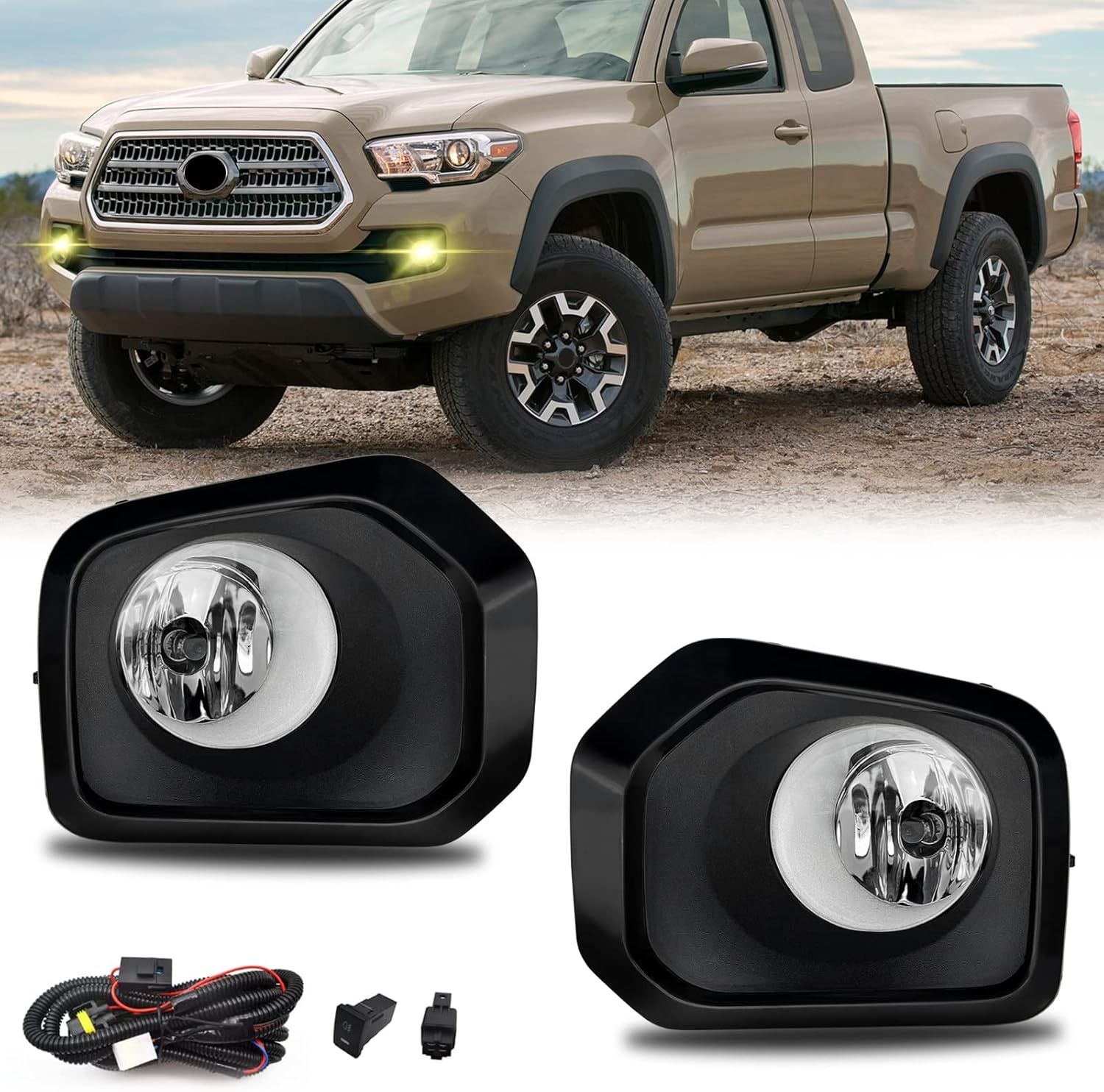 Fog Lights for 2016-2023 Tacoma SR SR5 - Enhance Visibility