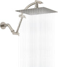 Hibbent All Metal Rain Shower Head 10in with 16in Extension - High