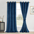 DWCN Navy Blue Blackout Velvet Curtains for Elegant Decor
