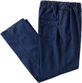 Mens Elastic Waist Loose Fit Denim Pants for Men - Casual Pull On