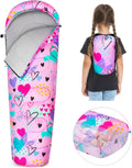 Kids Sleeping Bag 70 x 28 x 22 in - Wide Top, 3-Season Comfort