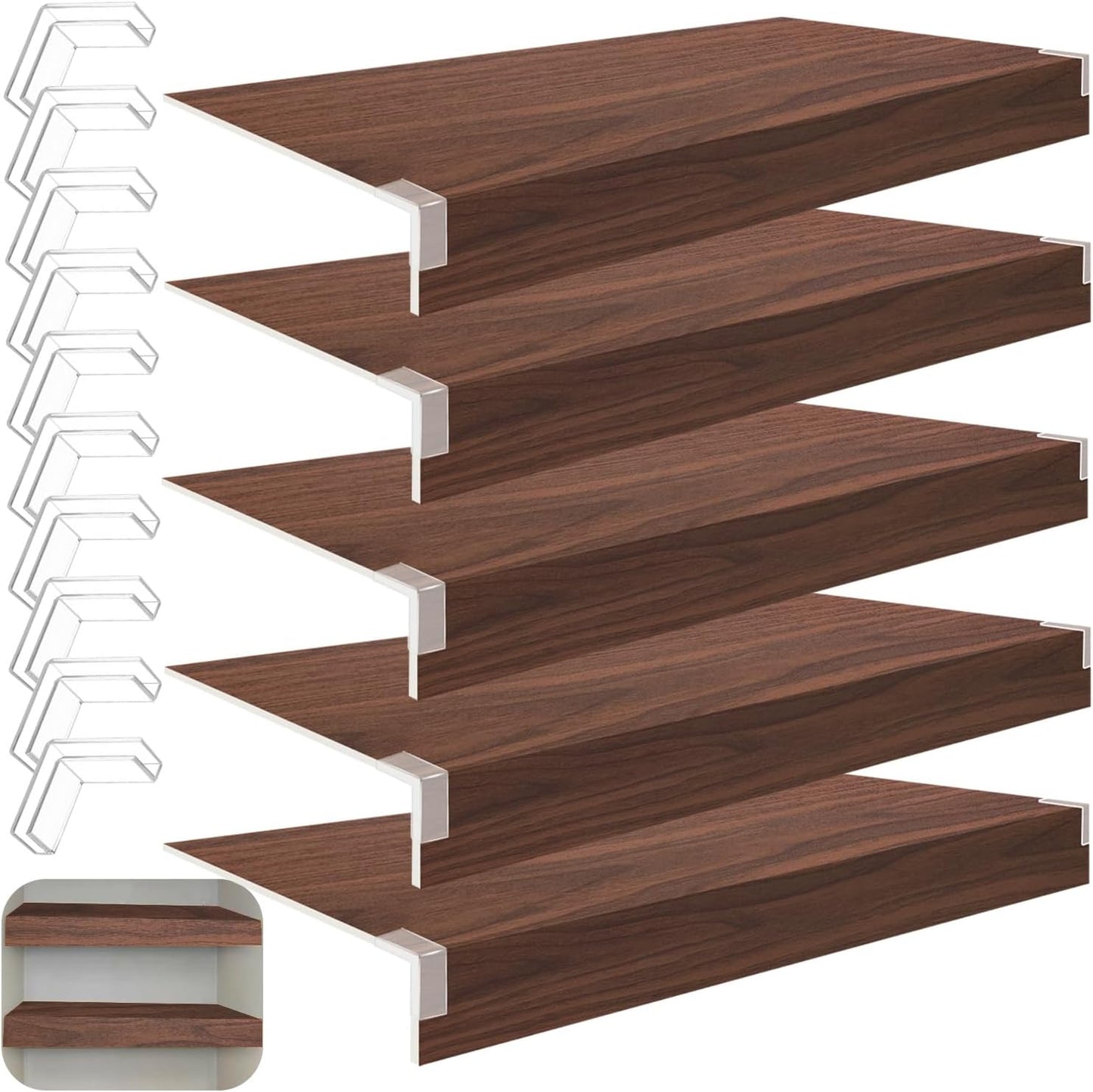 5 Pcs Wire Rack Covers for Kitchen Bathroom Office Shelving