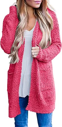 MEROKEETY Women's Long Sleeve Soft Chunky Knit Cardigan Coat