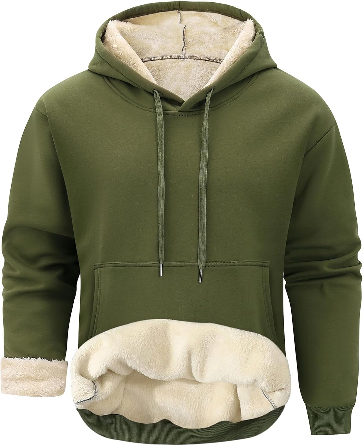 Gihuo Men's Warm Crewneck Sherpa Lined Fleece Sweatshirt