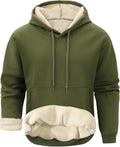 Gihuo Men's Sherpa Lined Crewneck Fleece Sweatshirt - Warm Everyday