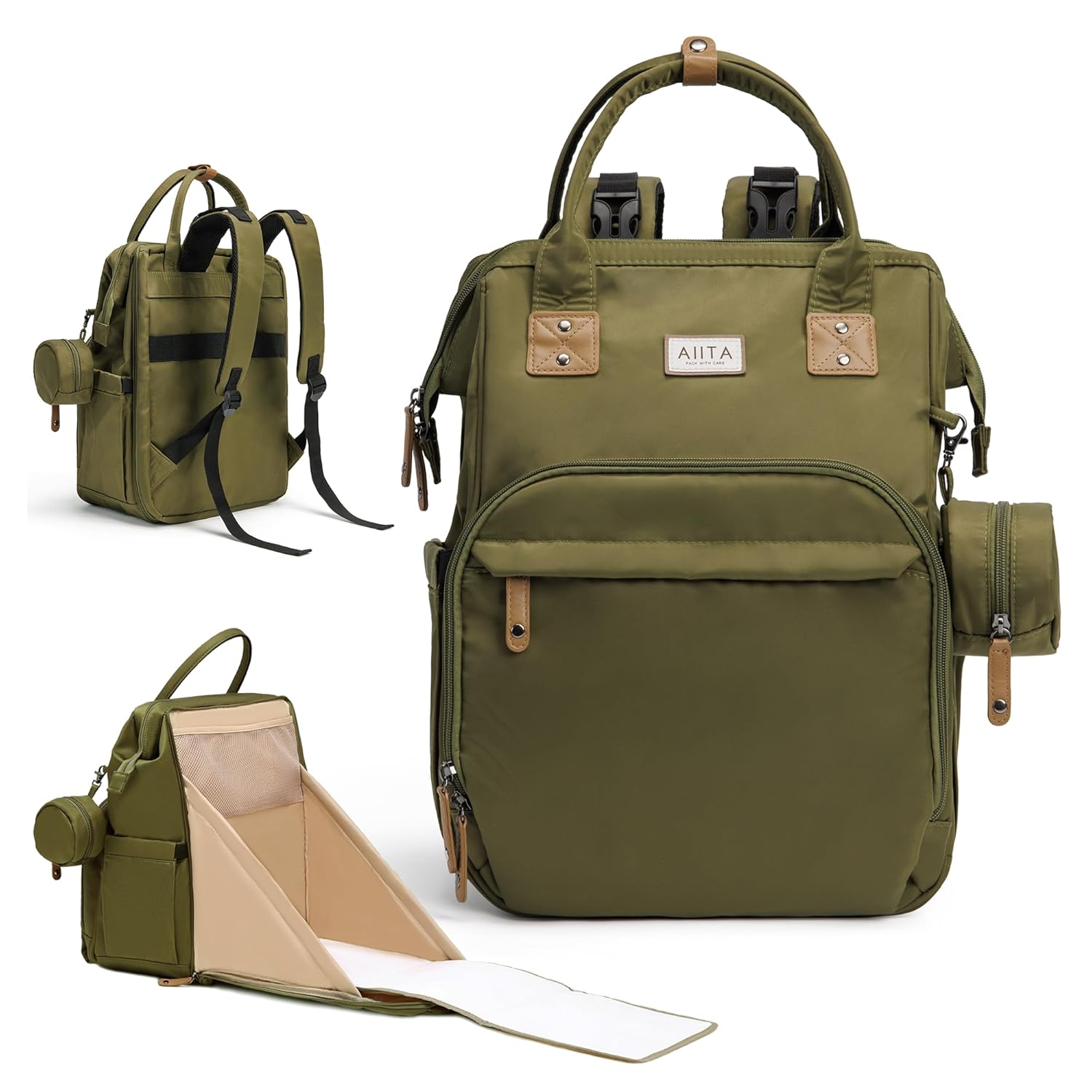 Multifunction Diaper Bag Backpack with Changing Pad for Parents
