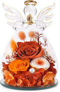 Preserved Rose Angel in Glass for Women - Timeless Birthday Gift