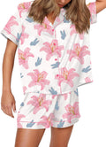 SHESHOW Funny Graphic Pajamas for Women Set - Soft Satin Lounge Set